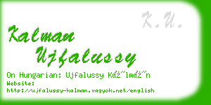 kalman ujfalussy business card